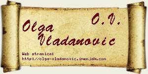 Olga Vladanović vizit kartica